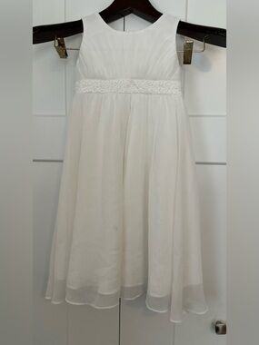 John Lewis Collection Flower Girl Dress Sleeveless with Hand beaded Waistband